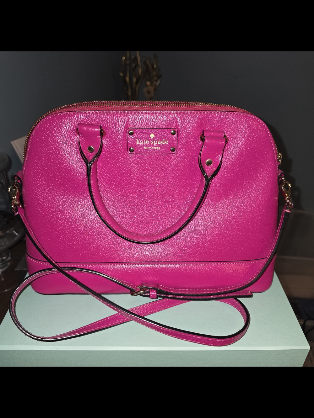 kate spade Hot Pink Dome Satchel with Crossbody Strap